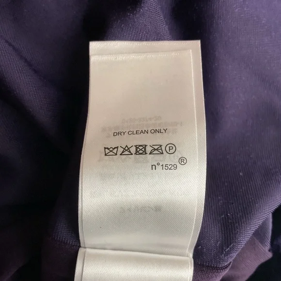 Lauren Ralph Lauren Size 12 Purple Velvet Sheath Surplice Faux Wrap Tie Dress - Picture 10 of 10